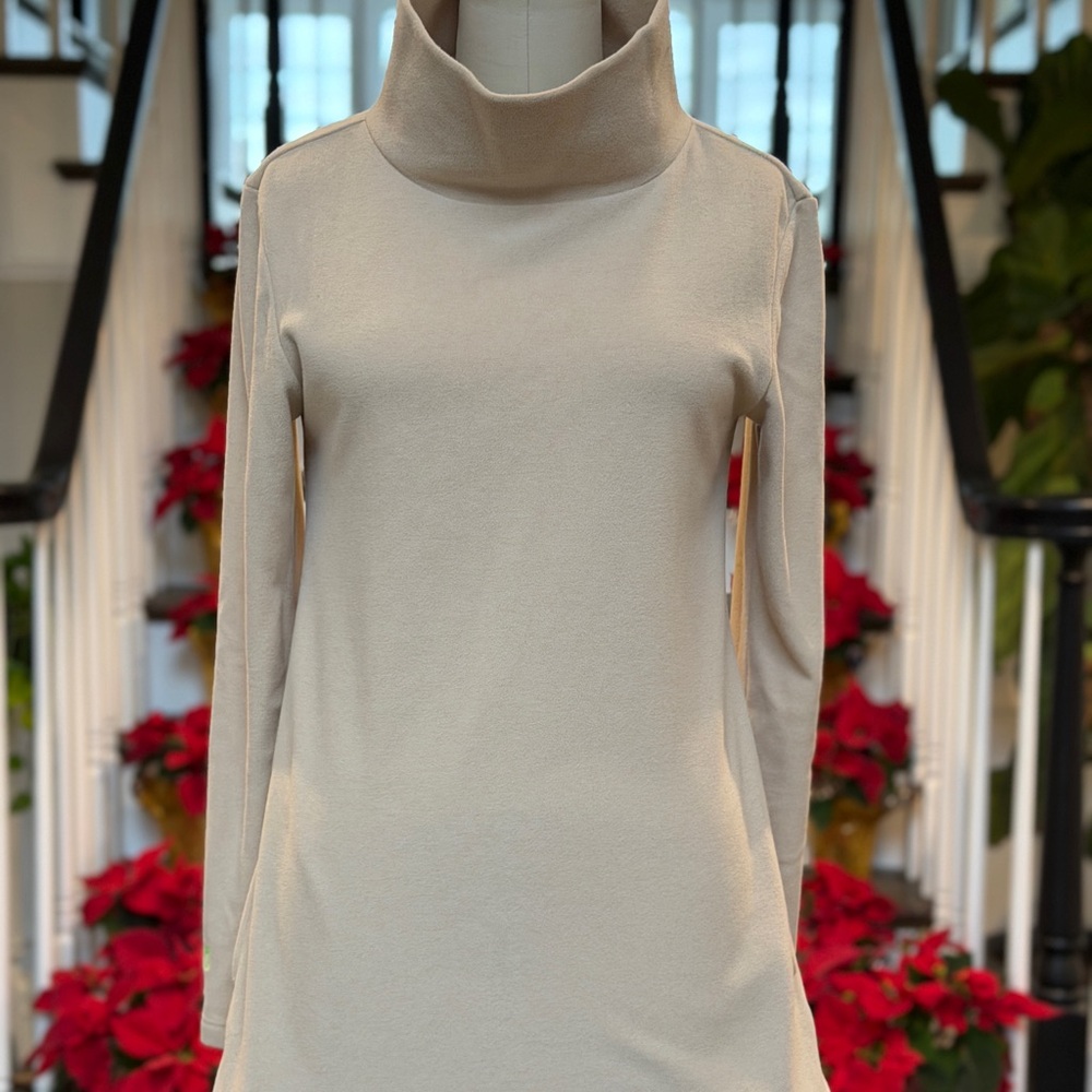 Dudley Stephens Cobble Hill Turtleneck Vello Fleece Cream Off-White Apres Ski